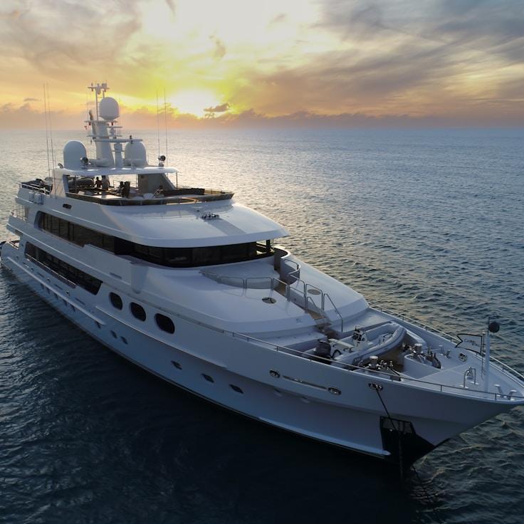 Opulent meal on board